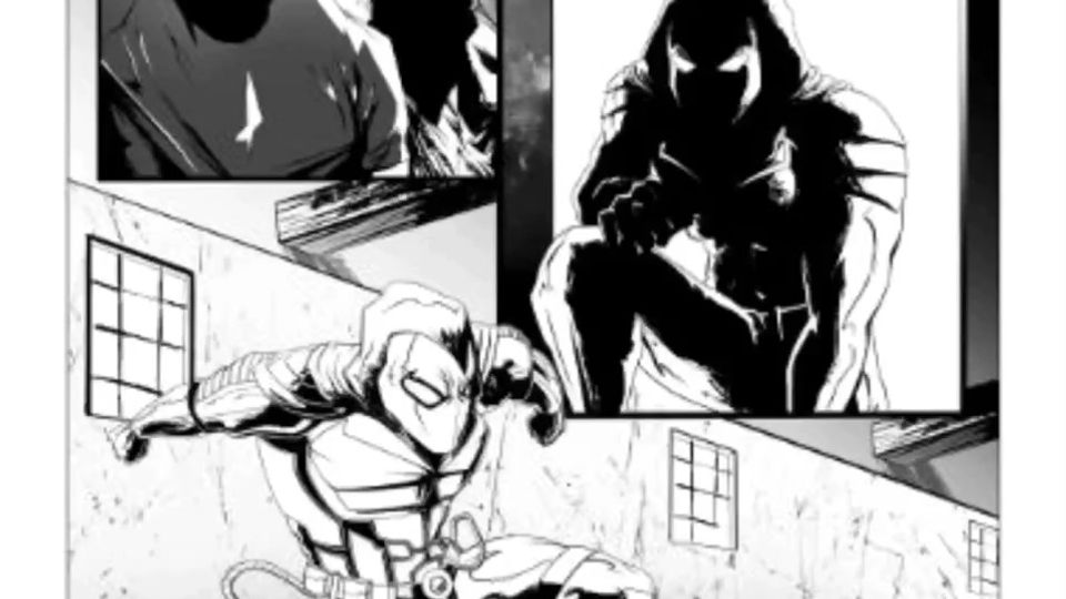 Coloring an action scene